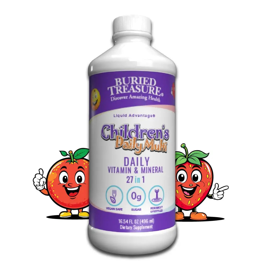 Buried Treasure Children’s Daily Liquid Multivitamin - 16 oz, 16 servings, Orange Mango Flavor, Supports Kids with Essential Nutrients & Minerals Select NutritionAu supplements