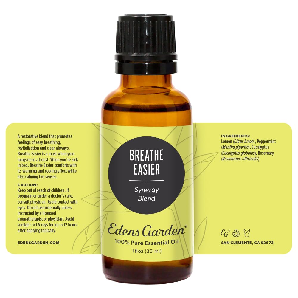 Edens Garden Breathe Easier Essential Oil Synergy Blend, 100% Pure Therapeutic Grade Edens GardenAu supplements