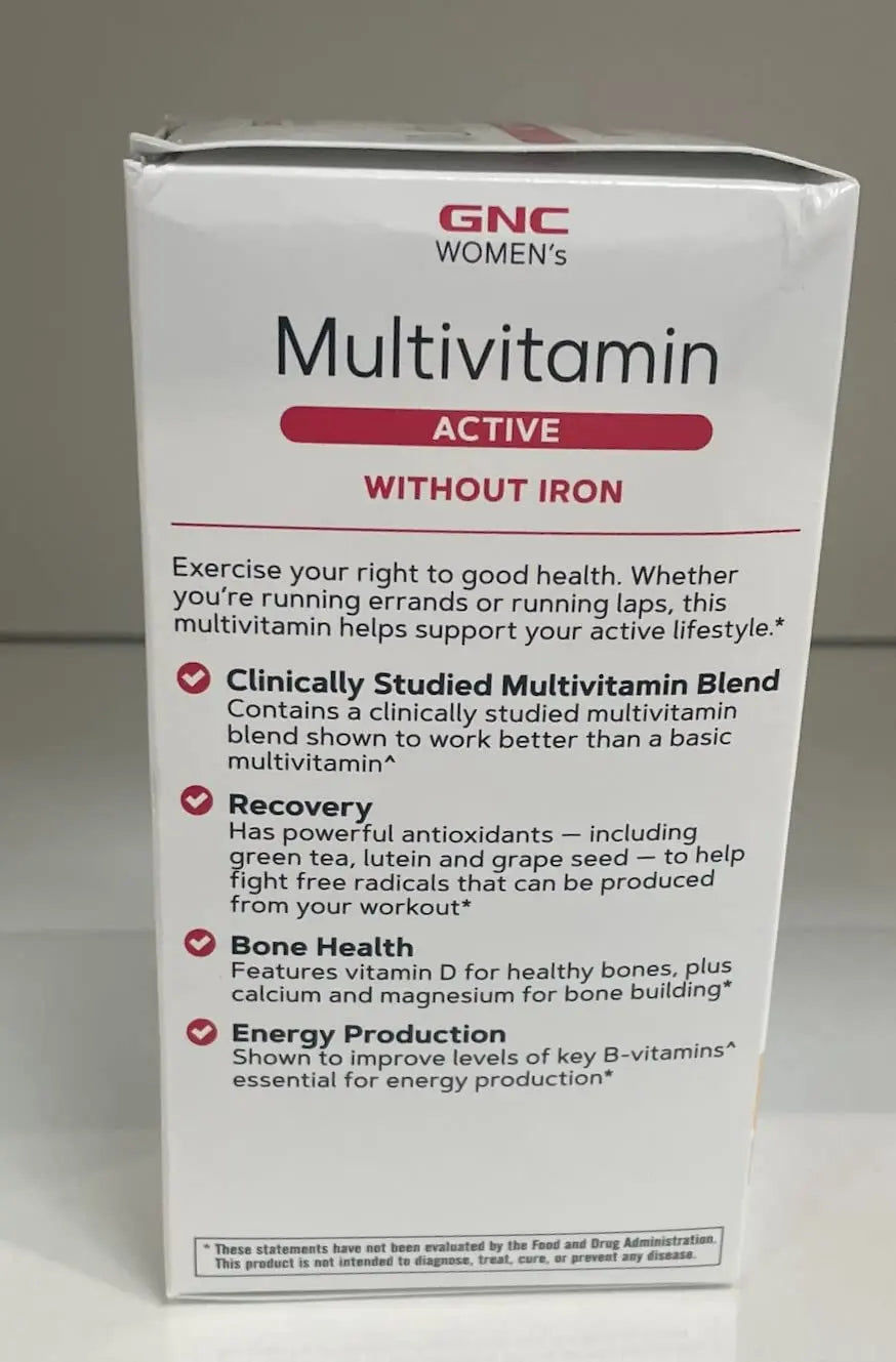 GNC Women's Multivitamin Active Without Iron, Supports an Active Lifestyle, 30+ Nutrient Formula, Promotes Bone & Joint Health GNCAu supplements