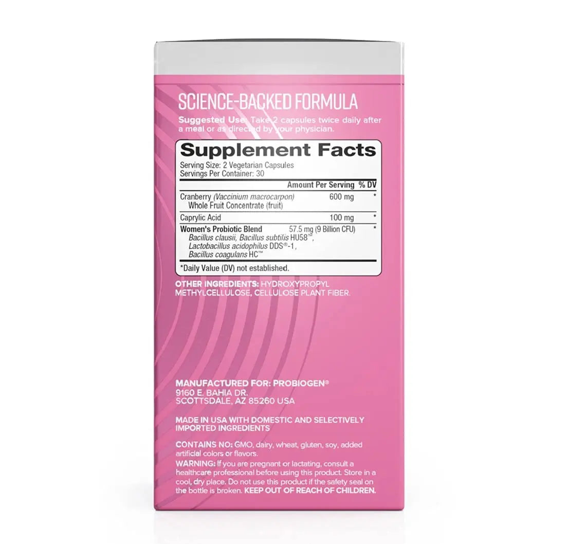 Women’s Daily Probiotic Supplement – Vitality Probiotic with Smart Spore Technology, Lactobacillus Cultures, Gut & Vaginal Health Support, Gluten-Free, Non-GMO - 60 Capsules ProbiogenAu supplements