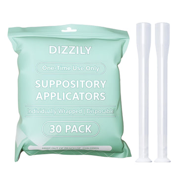 Dizzily 30 Pack Disposable Vaginal Suppository Applicators for Women, Individually Wrapped, Hygienic - Fits Most Boric Acid Suppositories, Pills, Tablet, Cap-sules and Feminine Care Applicator DizzilyUS supplements