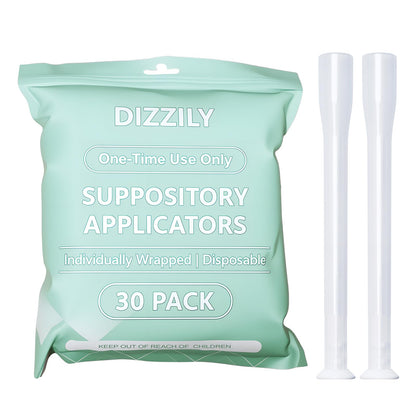Dizzily 30 Pack Disposable Vaginal Suppository Applicators for Women, Individually Wrapped, Hygienic - Fits Most Boric Acid Suppositories, Pills, Tablet, Cap-sules and Feminine Care Applicator DizzilyUS supplements