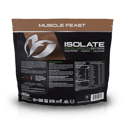Muscle Feast Grass-Fed Whey Protein Isolate, All Natural Hormone Free Pasture Raised Muscle FeastUS supplements
