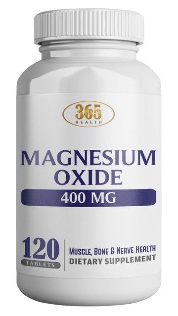 Magnesium 400mg [High Potency] Supplement – Magnesium Oxide for Immune Support, Muscle Recovery, Leg Cramps and Relaxation 120 Tablets-USA Made HEALTH LFEAu supplements