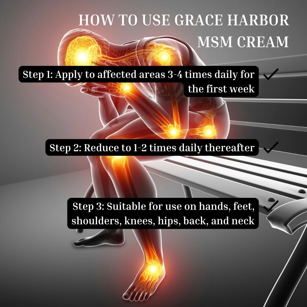 Grace Harbor MSM Cream – Variety 3 Pack – Daily Skin, Joint and Muscle Rub – Best Goat Milk Unscented Baby Lotion for Severly Dry Skin – Therapeutic Essential Oils and Fragrance Free – 4 oz Grace Harbor InternationalAu supplements