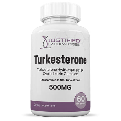 Justified Laboratories (5 Pack Turkesterone 500mg 10% Standardized Naturally Increase Justified LaboratoriesUS supplements