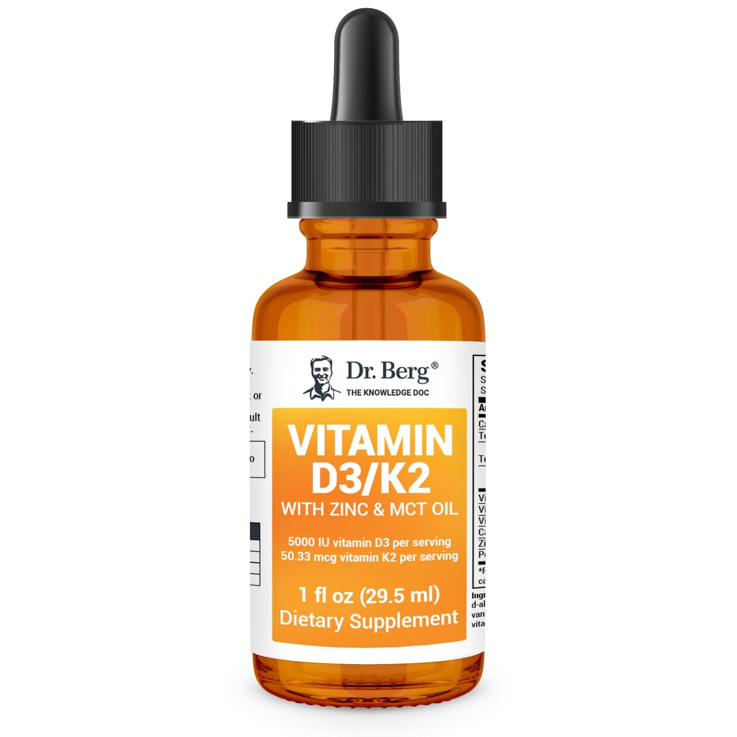 Dr. Berg Liquid Vitamin D3 & K2 Supplement - For Bone, Teeth, Mood & Immune Health Dr. Berg NutritionalsUS supplements