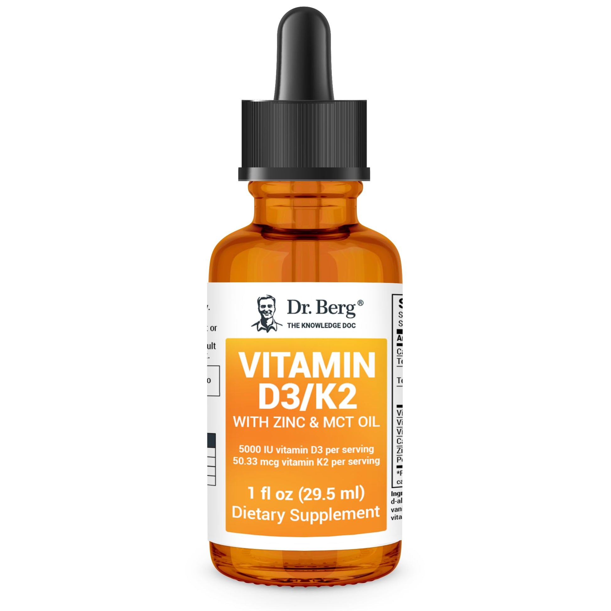Dr. Berg Liquid Vitamin D3 & K2 Supplement - For Bone, Teeth, Mood & Immune Health Dr. Berg NutritionalsUS supplements