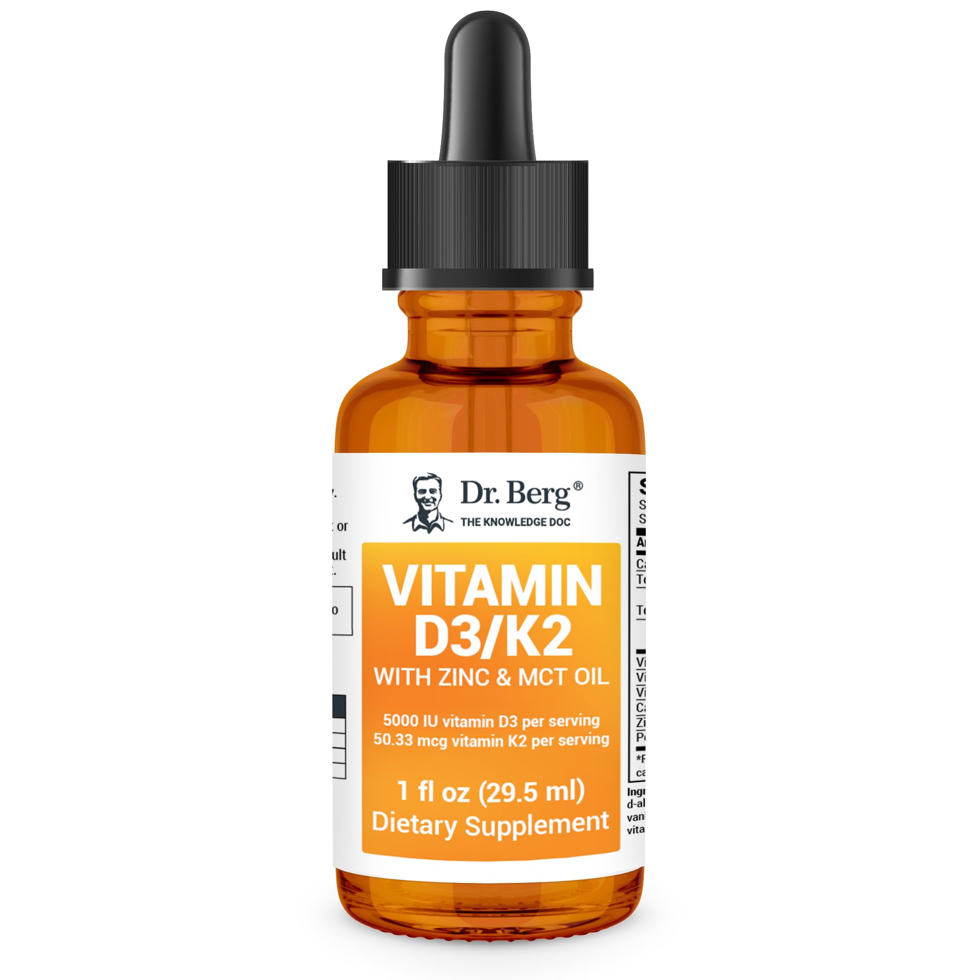 Dr. Berg Liquid Vitamin D3 & K2 Supplement - For Bone, Teeth, Mood & Immune Health Dr. Berg NutritionalsUS supplements
