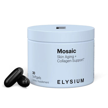ELYSIUM Mosaic - Hyaluronic Acid Supplement - Clinically Proven - Fights Fine Lines & Skin Aging - Collagen Supplement - 30-Day Supply (Vegan Softgels) ELYSIUMUS supplements