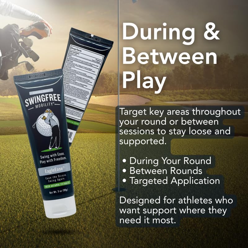EagleEase – Targeted Joint Support Cream for Golfers & Athletes | Helps Support Elbows & Mobility During & After Play | Fast-Absorbing – 3 oz SwingFree MobilityAu supplements