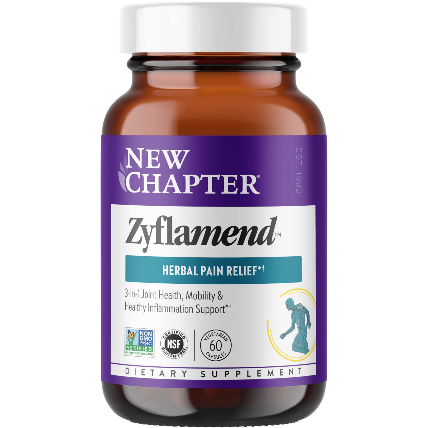 New Chapter Zyflamend™ Joint Supplement & Herbal Pain Relief – 10-in-1 Superfood Blend with Turmeric, Ginger & Green Tea - for Healthy Inflammation Response, Mobility & Flexibility, 60 Capsules New ChapterAu supplements