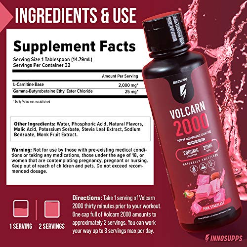 InnoSupps Volcarn 2000 - Advanced Fat Burning Liquid | L-Carnitine, GBEEC, Boost Energy InnoSuppsUS supplements