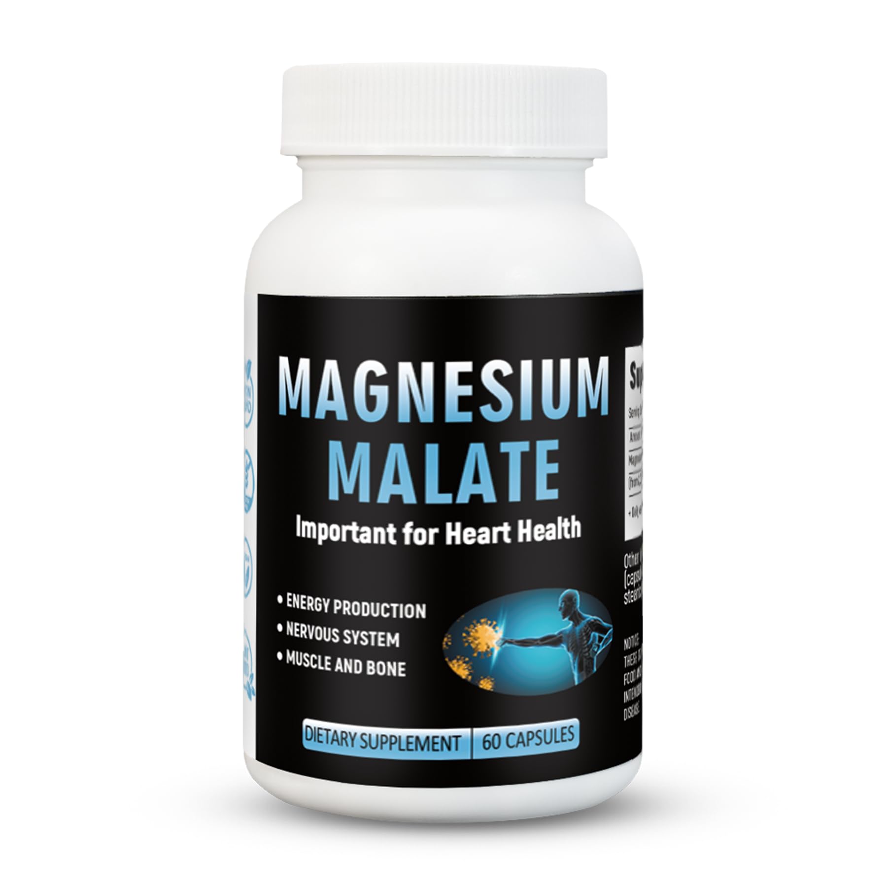 Laicuherb Magnesium Capsules for Bone and Muscle Health, 500 mg Magnesium Supplement, 60 Count, Vegetarian Capsules LaicuherbAu supplements