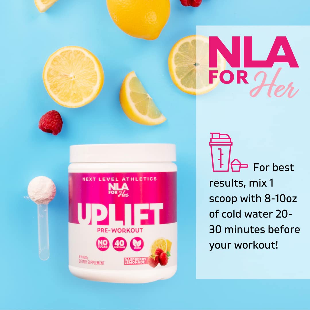 Uplift Pre-Workout for Women (30 Servings) -Raspberry Lemonade-Provides Clean NLA for HerAu supplements