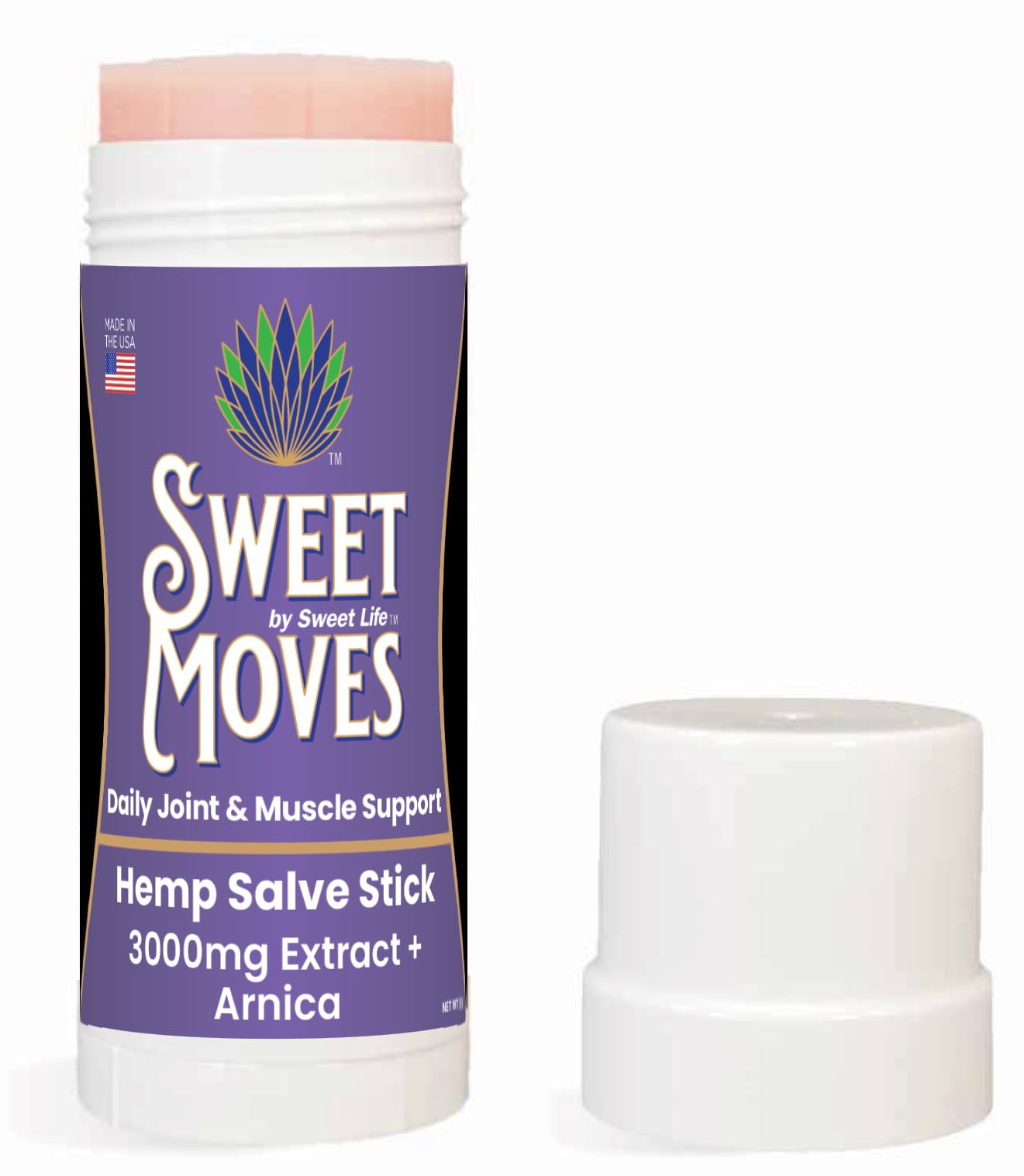 Sweet Life | Hemp Salve Stick | 3000mg | Organic Botanical Balm | Twist-Up Applicator | Small Business | Muscle & Joint Comfort Sweet LifeAu supplements