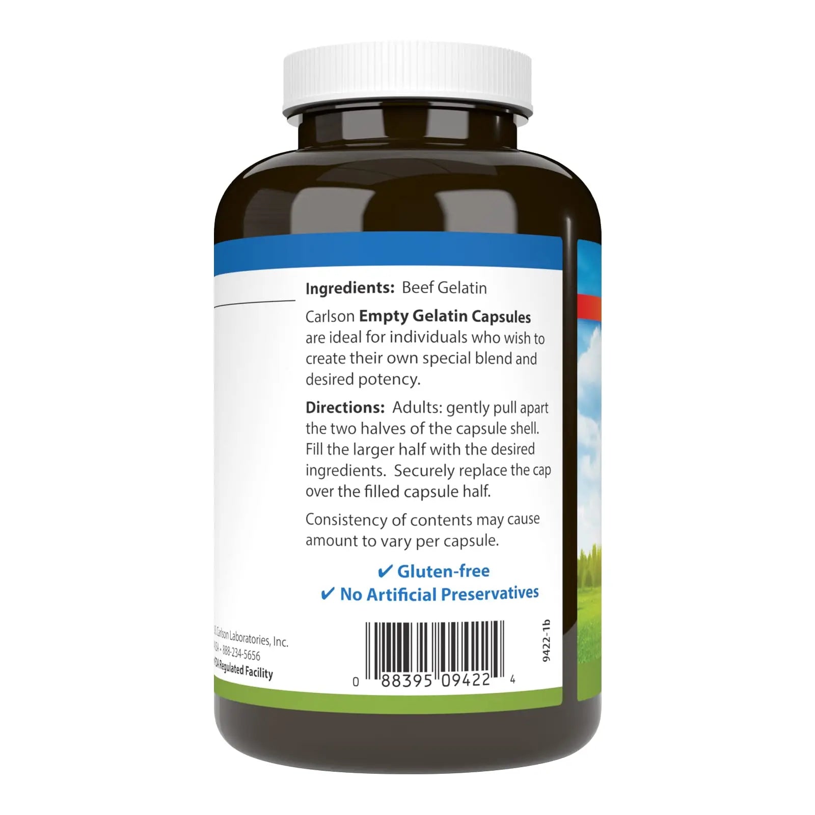 Carlson - Empty Gelatin #00 Capsules, Easy to Separate & Fill, 150 capsules CarlsonAu supplements