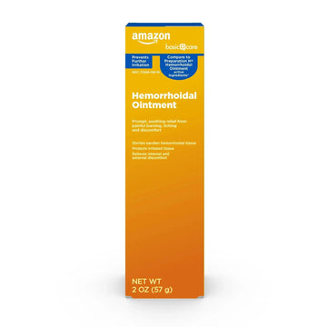 Amazon Basic Care Hemorrhoid Ointment, Fast-Acting Pain Relief, Relieves Burning, Itching, Swelling and Discomfort, 2 ounce (Pack of 1) Amazon Basic CareAu supplements