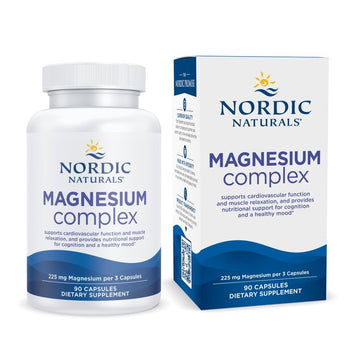 Nordic Naturals Magnesium Complex - 90 Capsules - 225 mg Magnesium, 1.9 mg Iron - Brain & Heart Health, Mood, Energy, & Muscle Relaxation - Non-GMO, Vegan - 30 Servings Nordic NaturalsAu supplements