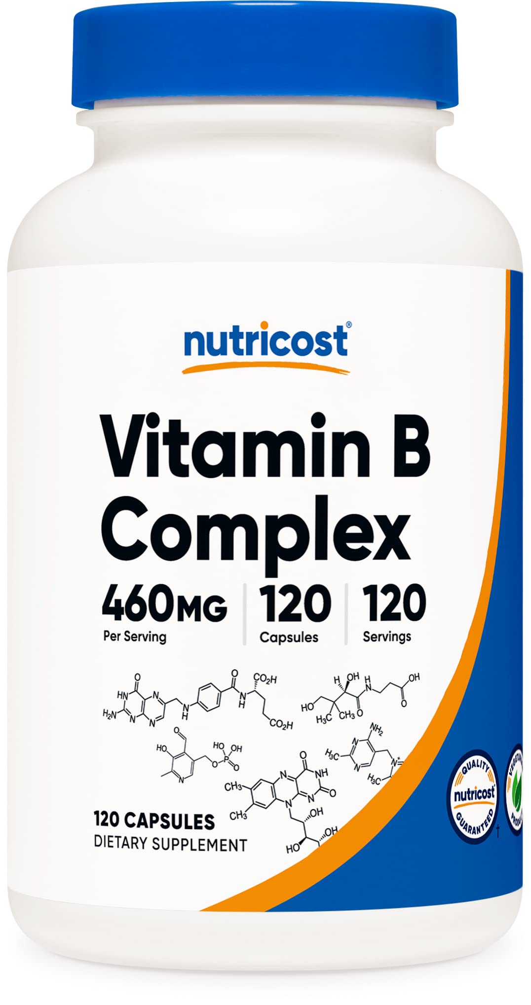 Nutricost High Potency Vitamin B Complex 460mg, 120 Capsules - with Vitamin C - Energy NutricostAu supplements