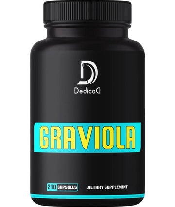 Soursop Graviola Leaves Capsules - Soursop Fruit Advanced - 210 Counts for 105 Servings DEDICADAu supplements