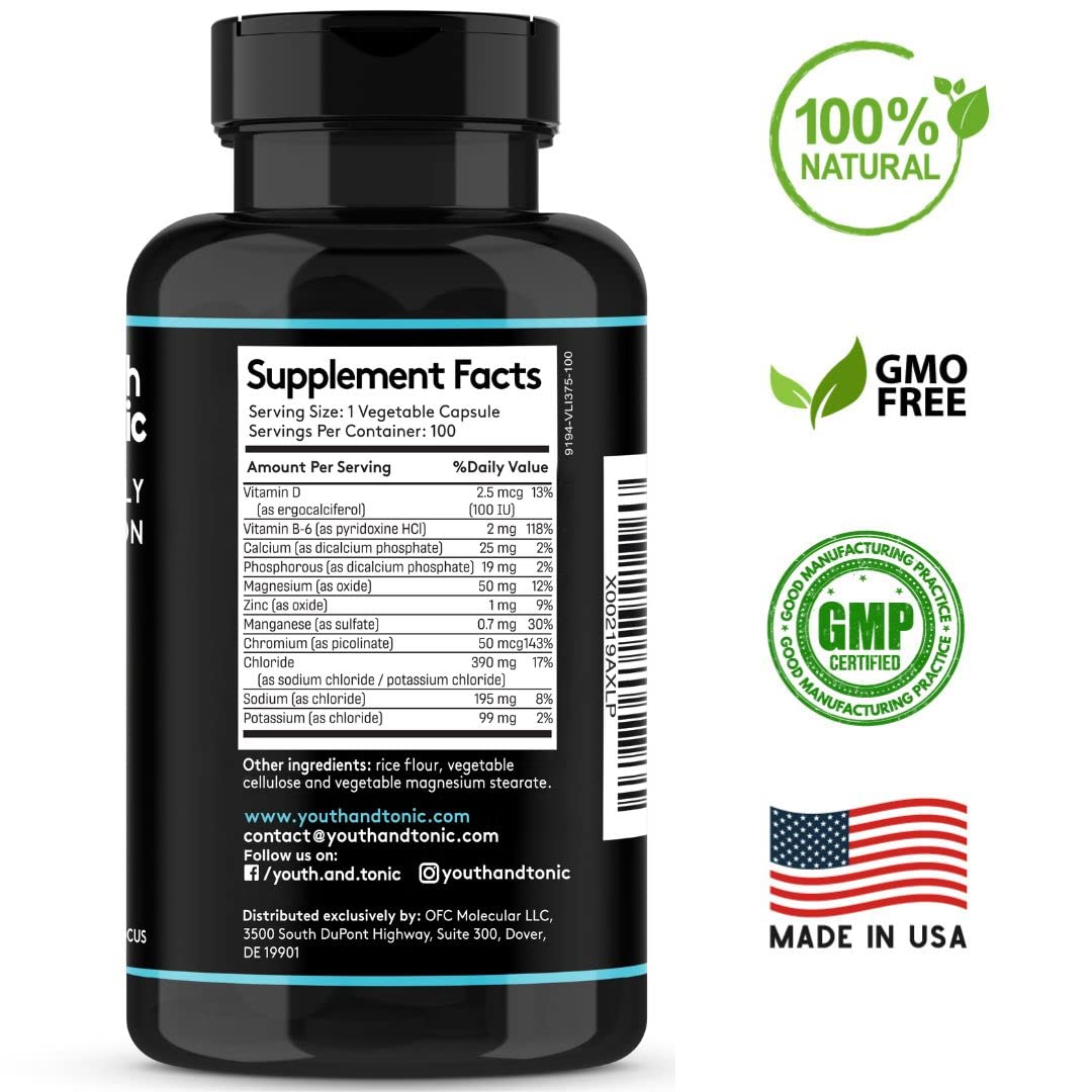 Complete Electrolyte Supplement | Highest Bioavailability | Cmax Chloride Youth & TonicAu supplements