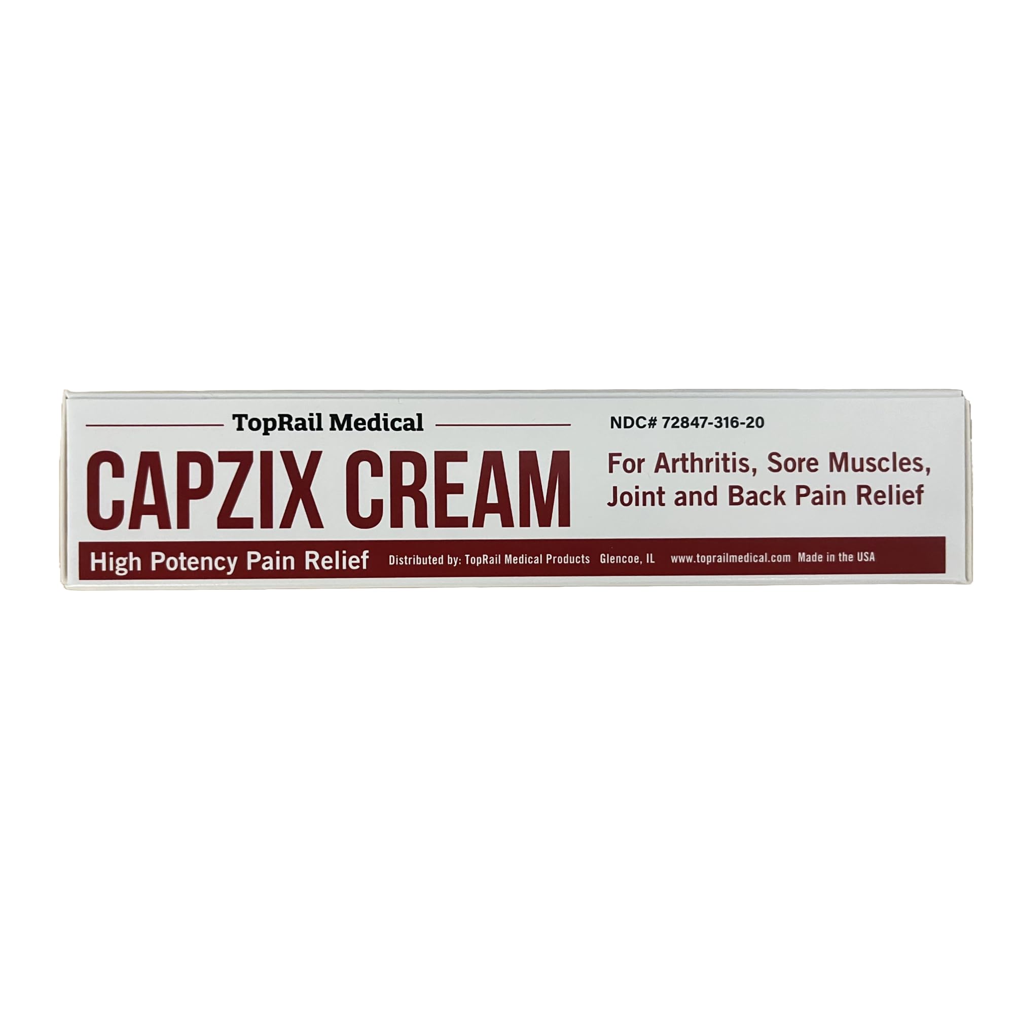 Capzix Cream for Pain Relief 2 OZ Capsaicin .1% High Potency/ Maximum Strength CAPZIX CREAMAu supplements