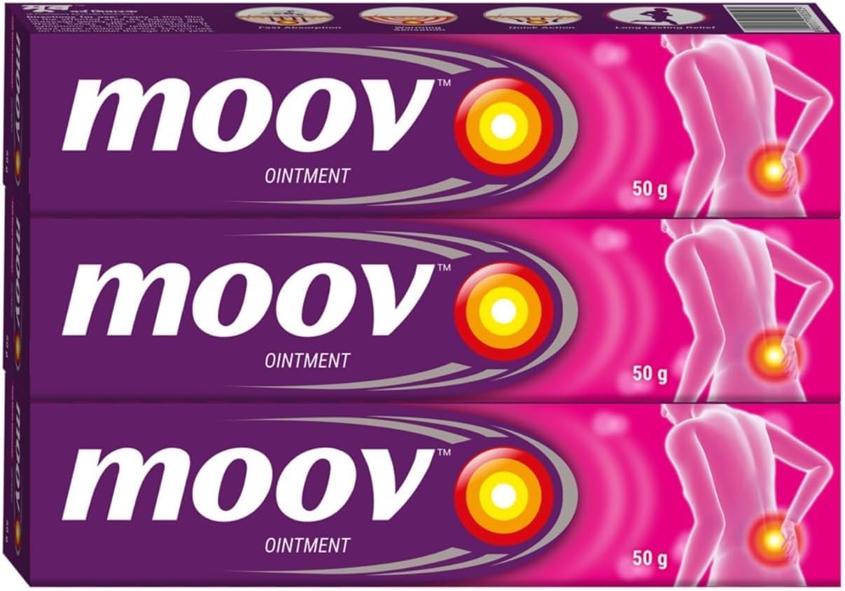 Moov Fast Quick Cream - 50g | Suitable for Back, Muscle, Joint, Knee | 100% Ayurvedic Formula | Suitable for Sports & Gym Related (Pack of 3) GenericAu supplements