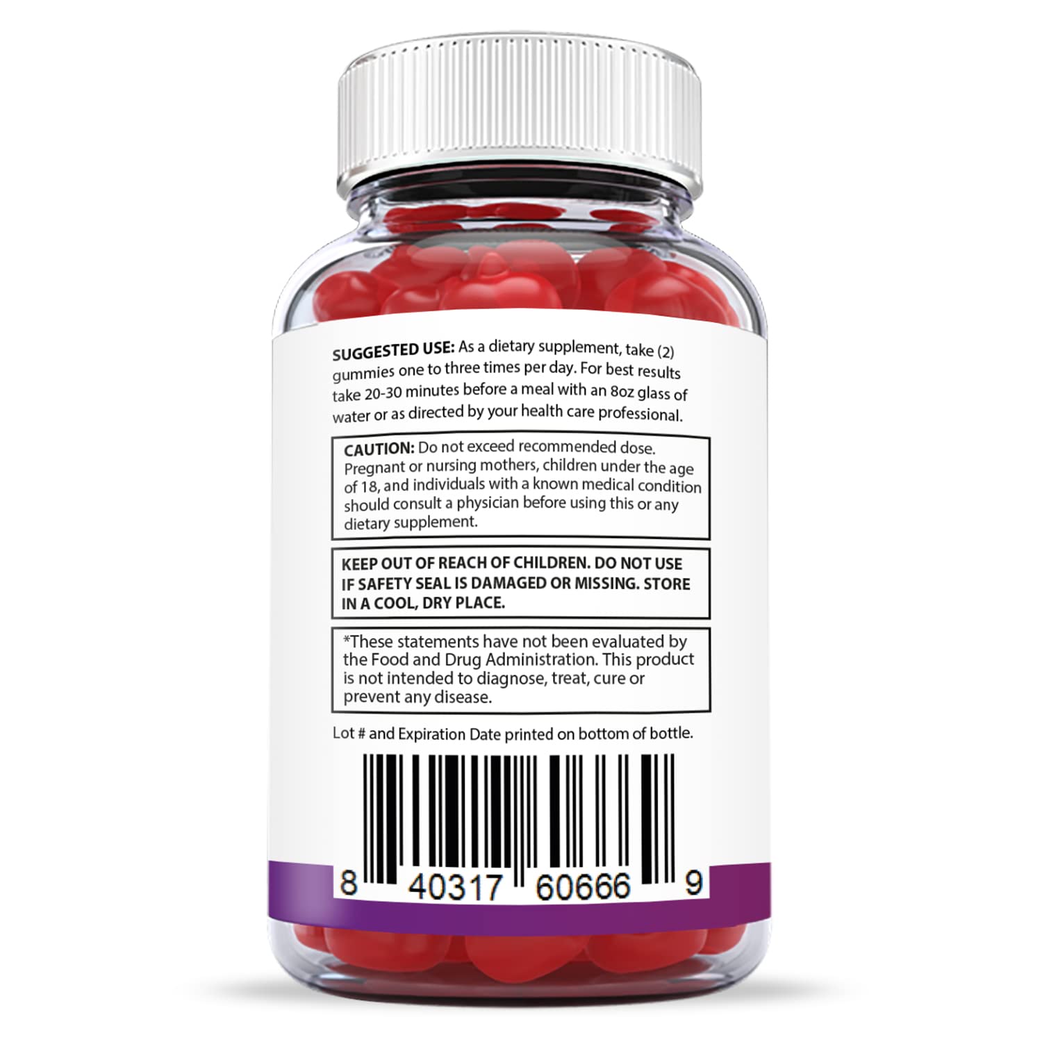 Justified Laboratories (5 Pack) Ketofitastic Keto Gummies 1000MG ACV with Pomegranate Justified LaboratoriesUS supplements