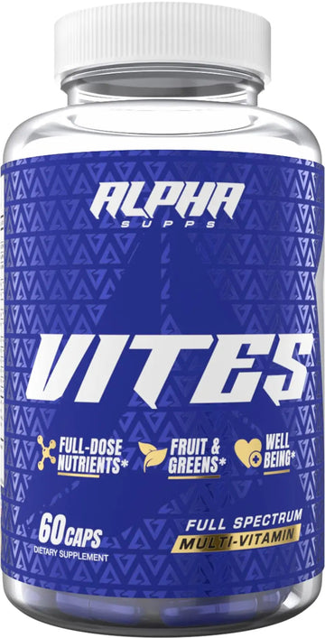 Alpha Supps Vites Men's Multivitamin, Complete Daily Supplement with Fruits, Veggies, Energy, Immune & Prostate Support Alpha SuppsAu supplements
