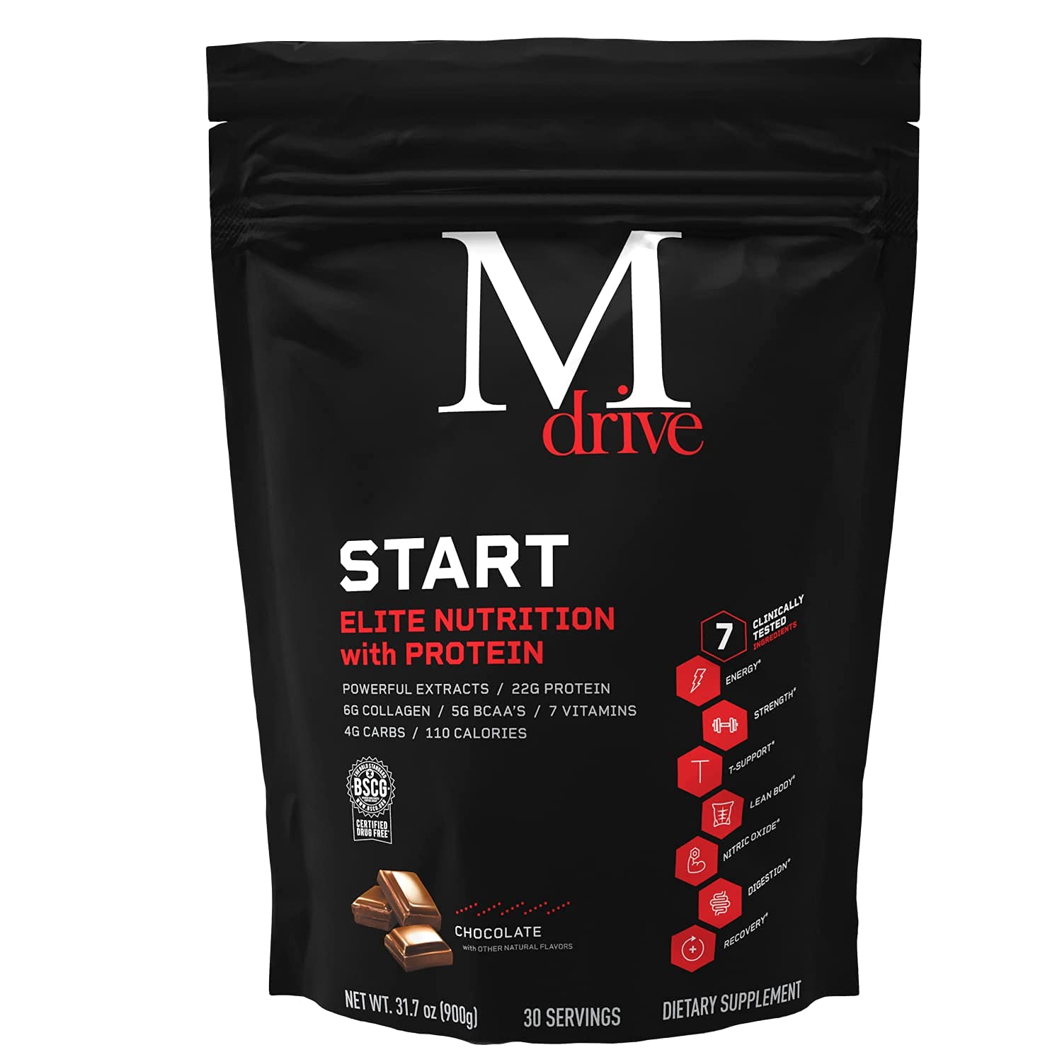 Mdrive Boost & Burn for Men Start Everyday Nutrition & Protein Powder - Natural Energy MdriveAu supplements