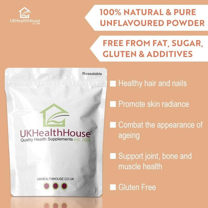 100g UKHealthHouse Collagen Powder, Bovine Collagen Peptides Powder - Collagen Supplements UKHealthHouseUS supplements