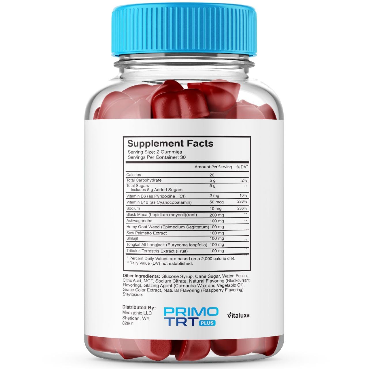 (2 Pack) Primo TRT Gummies, Primo TRT Advanced Performance Blend Supplement, PrimoTRT Try Prime Gomitas Maximum Strength for Males Support for Overall Health Wellness All Natural Ingredients (120 Ct) VitaluxaAu supplements