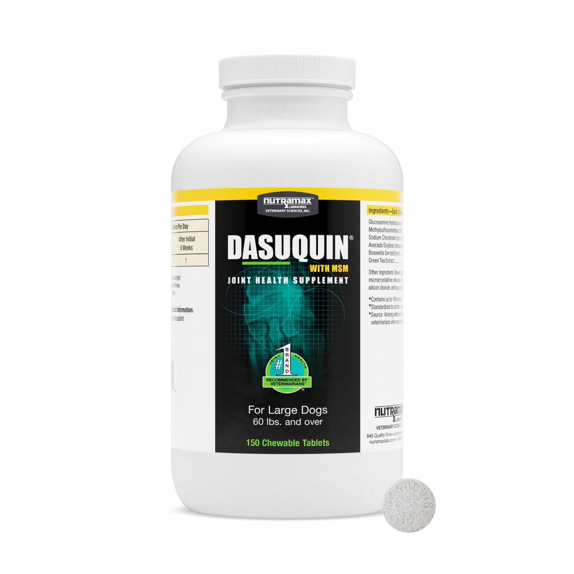 Nutramax Dasuquin for Large Dogs, Joint Health Supplement, Contains Glucosamine for Dogs, Plus Chondroitin, ASU, MSM and More, Supports Healthy Joints, Chewable Tablets, 150 Count Nutramax LaboratoriesAu supplements