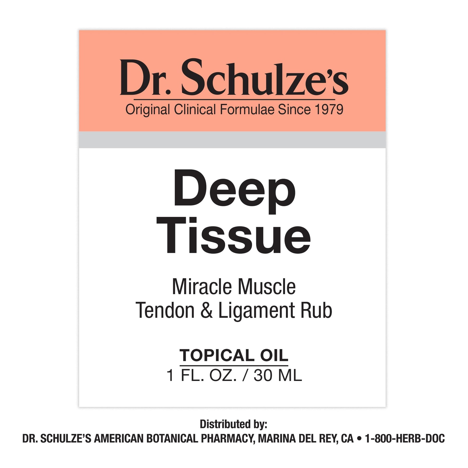 Dr. Schulze's Deep Tissue Oil | Powerful Herbal Support for Muscles, Tendons and Joints Dr. Schulze'sUS supplements