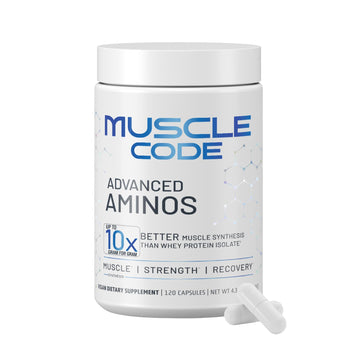 NAUTILUS Muscle Code Essential Amino Acid Capsules – Muscle Synthesis & Repair & Strength – Unflavored – 30 Servings – Clinically Studied