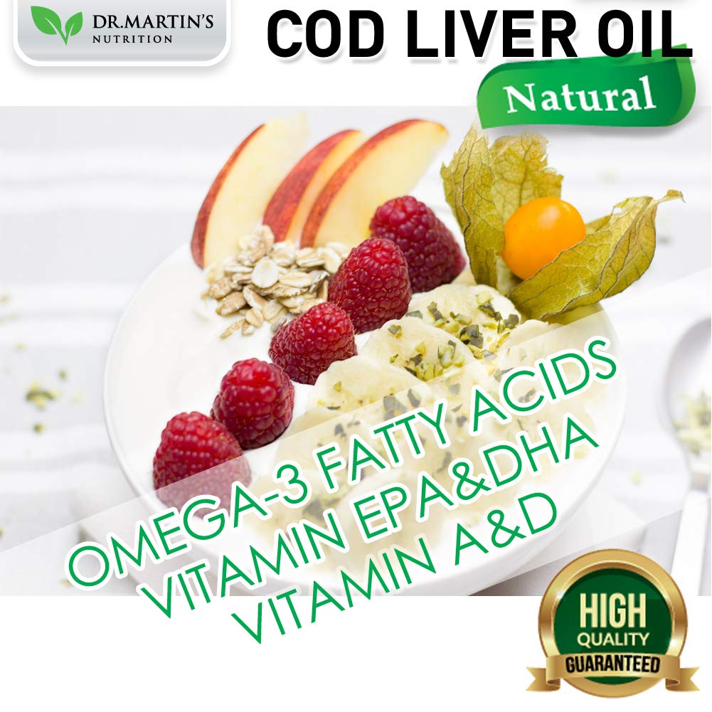 COD Liver Oil | 300 Softgels | Natural Source of Omega 3 Fatty Acids | Triple Strength | Best Immune Health, Healthy Bones & Muscle Dietary Supplement | DR. MARTIN'S NUTRITIONAu supplements