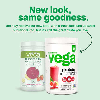Vega Protein Made Simple, Caramel Toffee - Stevia Free Vegan Protein Powder, Plant Based VegaUS supplements
