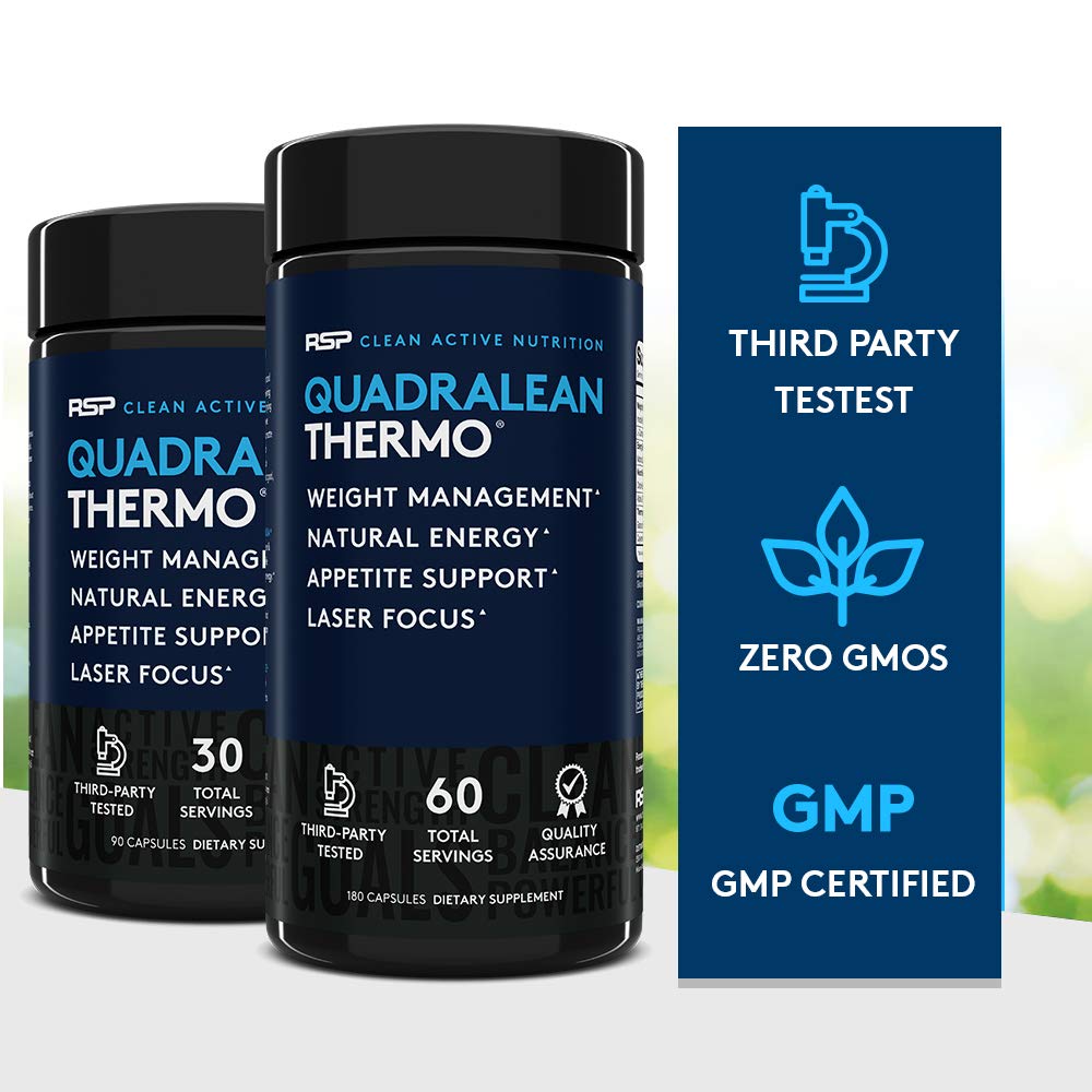 RSP Nutrition QuadraLean Thermogenic Fat Burner for Men & Women, Weight Loss Supplement RSP NUTRITIONAu supplements