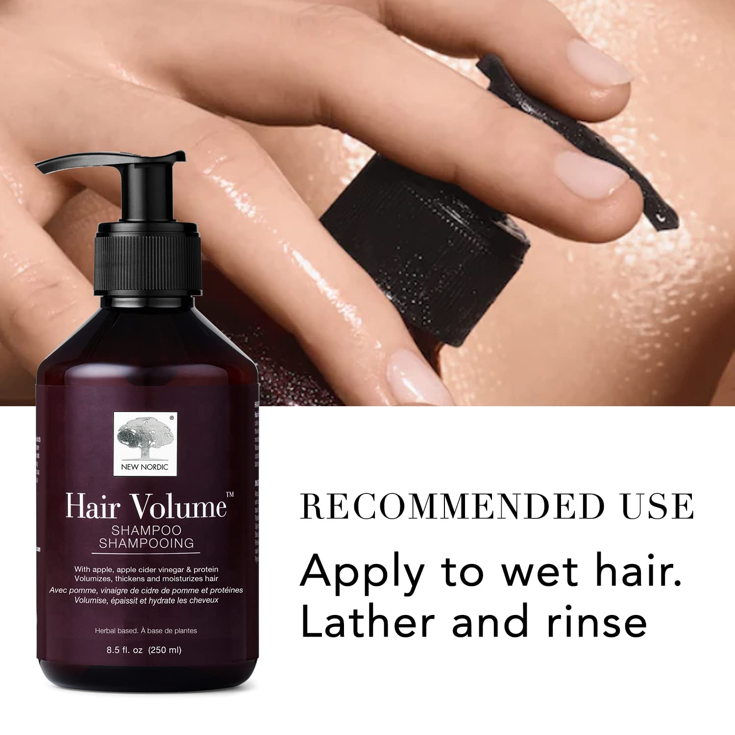 New Nordic Hair Volume Shampoo 250ml - Herbal Volumising Shampoo For Dry Damaged Hair - Suitable for Men and Women NEW NORDICAu supplements