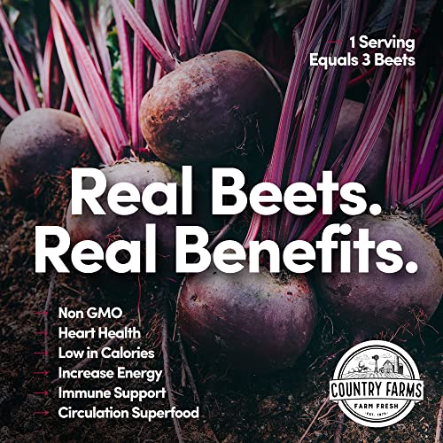 COUNTRY FARMS Bountiful Beets Powder, Wholefood Beet Extract Superfood, Natural Nitric COUNTRY FARMSAu supplements