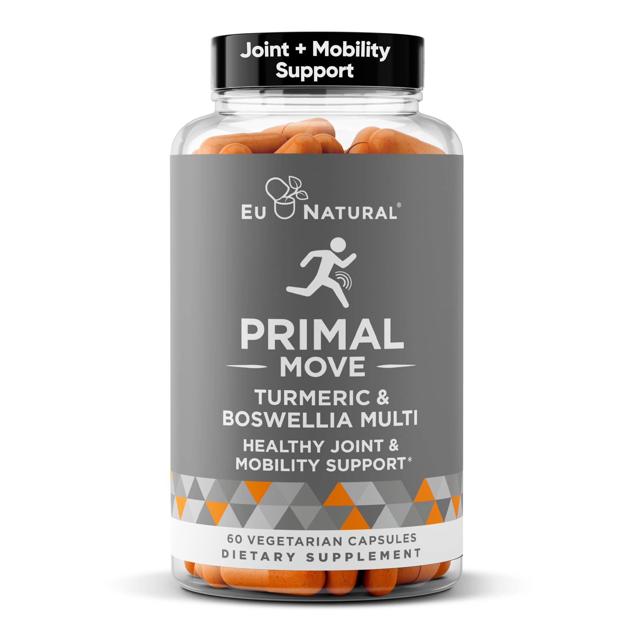 Primal Joint & Mobility Support - Advanced Joint Support Supplement for Women and Men - Turmeric, Boswellia, Ginger and Boron for Whole-Body Flexibility, Joint Health & Comfort - 60 Veg Soft Capsules Eu NaturalAu supplements