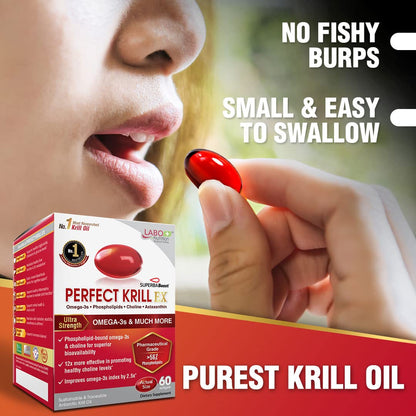 LABO Nutrition Perfect Krill EX, The Purest Ultra Strength Antarctic Krill Oil, Highest Phosph LABO NutritionUS supplements