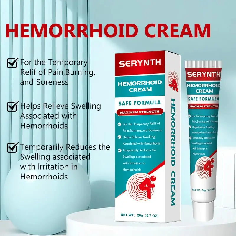 SERYNTH Hemorrhoid and Anal Fissure Ointment, Hemorrhoid Treatment, Fast Relief from Swelling, Pain, Itching, Burning (20g) SERYNTHAu supplements