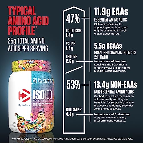 Dymatize ISO 100 Whey Protein Powder with 25g of Hydrolyzed 100% Whey Isolate DymatizeUS supplements