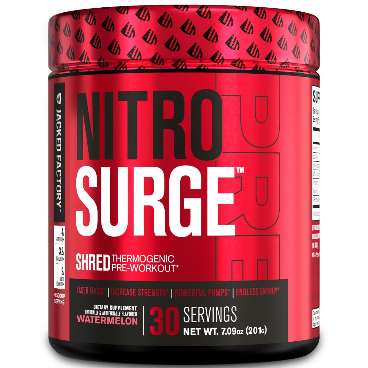 Jacked Factory NITROSURGE Shred Pre Workout Supplement - Energy Booster, Instant Jacked FactoryUS supplements
