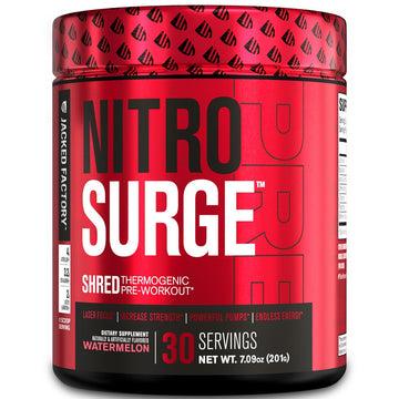 Jacked Factory NITROSURGE Shred Pre Workout Supplement - Energy Booster, Instant Jacked FactoryUS supplements