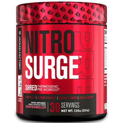 Jacked Factory NITROSURGE Shred Pre Workout Supplement - Energy Booster, Instant Jacked FactoryUS supplements