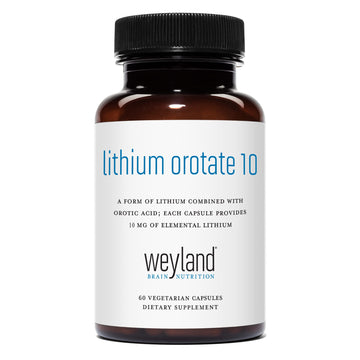 Weyland Brain Nutrition: Lithium Orotate 10mg (1 Bottle), 60 Vegetarian Weyland Brain NutritionUS supplements