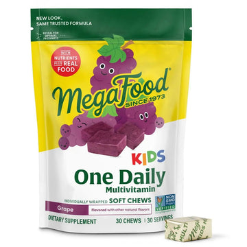 MegaFood Kids One Daily Multivitamin Soft Chews - Kids Vitamins with Vitamin B, Vitamin C, Vitamin D & Vitamin E - Age 4+, Vegetarian MegaFoodAu supplements
